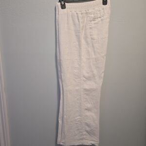Lilly Pulitzer White LINEN Pants, SZ Large